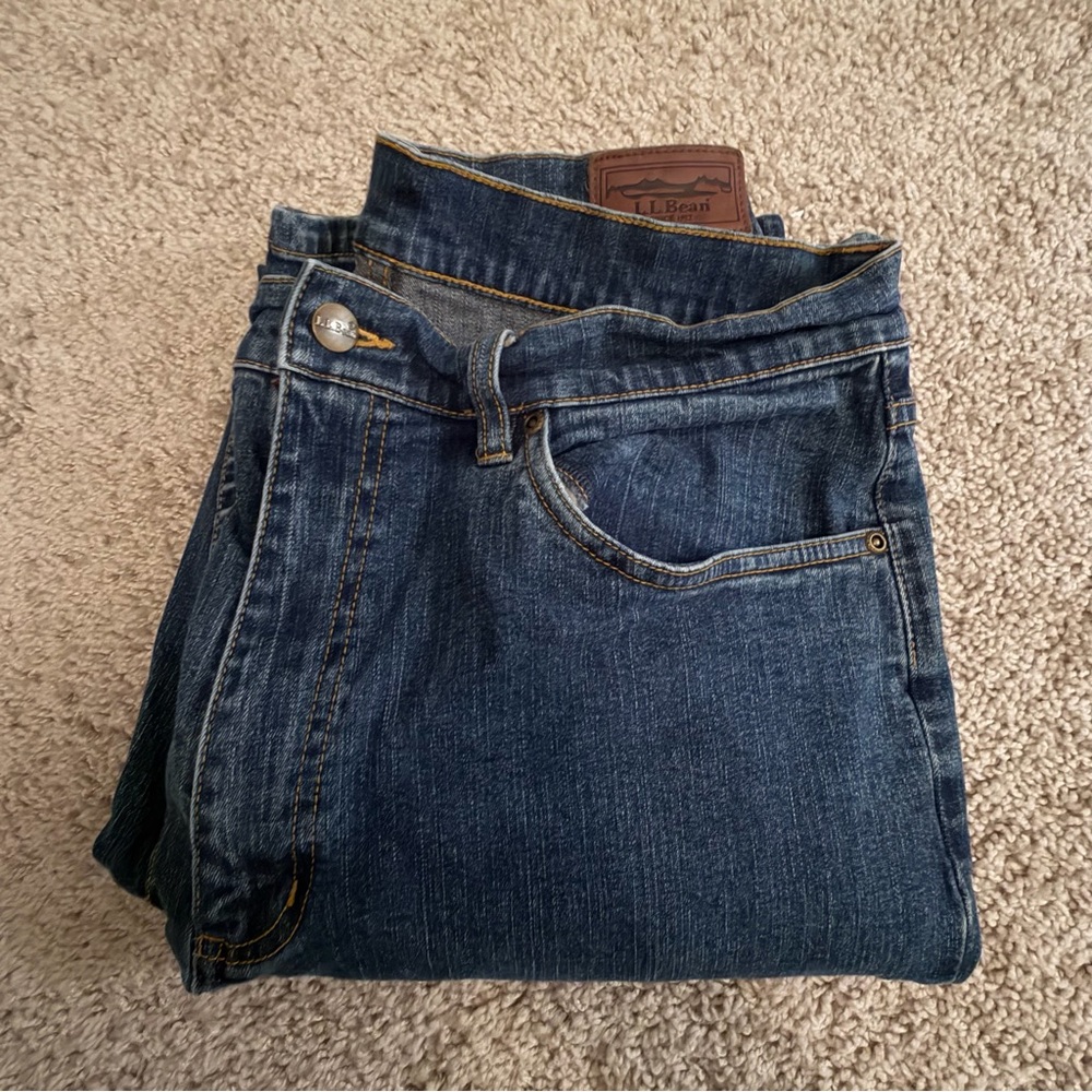 L.L. Bean Women's 14 Tall Stretch Jeans - True Shape High Rise